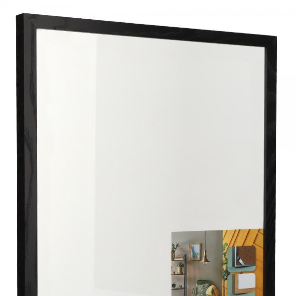 Holz Bilderrahmen Serie 209 42x59,4 cm (A2) | Esche schwarz gefärbt | Normalglas