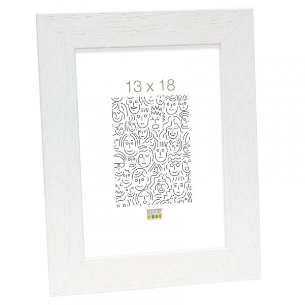 Holz Bilderrahmen Lotte 21x29,7 cm | Weiß | Normalglas