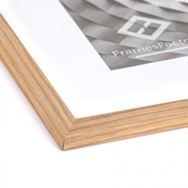 Holz Bilderrahmen Hekla (MDF) 60x80 cm | Eiche | Kunstglas (1 mm)