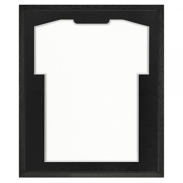 Trikotrahmen Economy Schwarz mit Passepartout 52,5x62,5 cm | Schwarz-Schwarz | Kunstglas (1 mm)