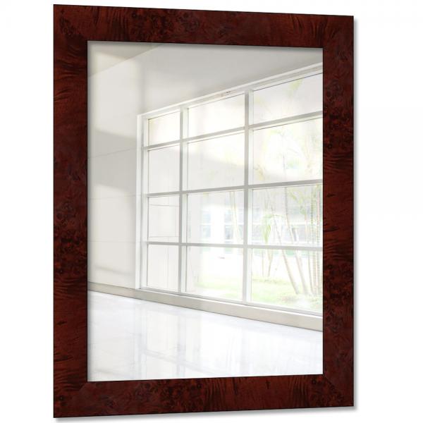 Holz Wandspiegel Tonka 30x45 cm | Wurzelholz dunkel | Spiegel (2 mm)