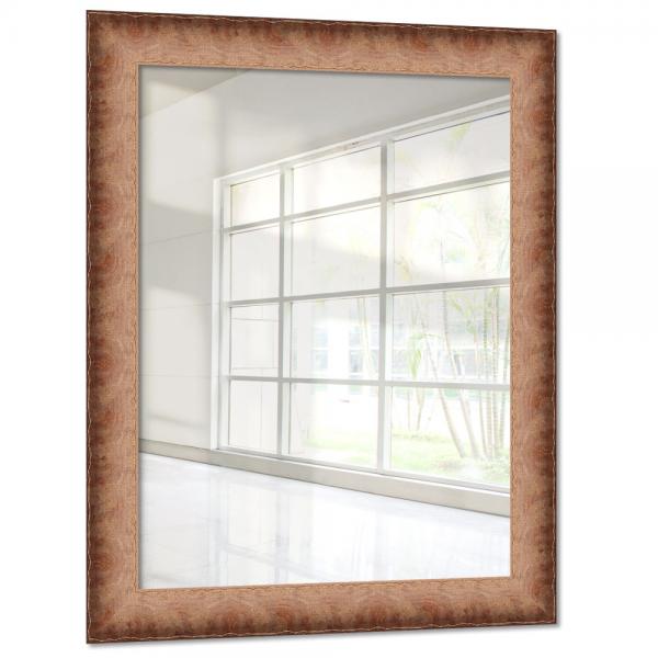 Holz Wandspiegel Tinkisso 40x60 cm | Braun matt | Spiegel (2 mm)