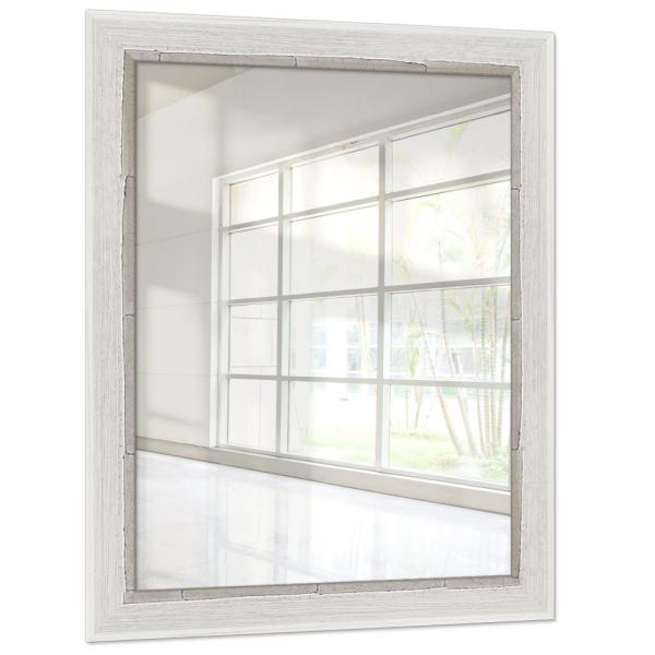 Holz Wandspiegel Chisanga 28x35 cm | Weiß | Spiegel (2 mm)