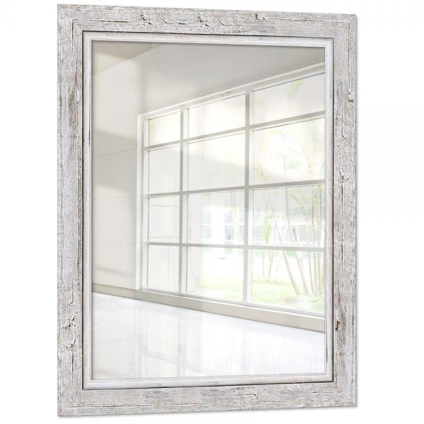 Holz Wandspiegel Barnafoss 40x60 cm | Weiß | Spiegel (2 mm)