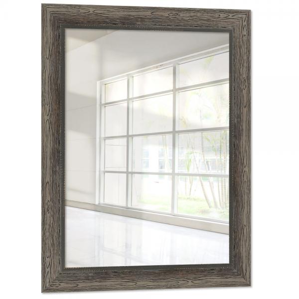 Holz Wandspiegel Tarsus 30x45 cm | Graubraun | Spiegel (2 mm)