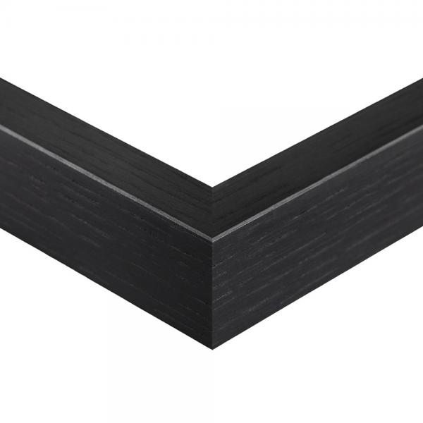 Holz 10 Magnet-Bilderrahmen 50x70 | Eiche schwarz | Normalglas