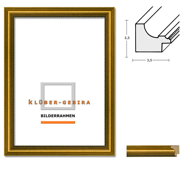 Holz Bilderrahmen Gibraltar 59,4x84,1 (A1) | Hohlkehle, Rücken Olivgrün, Perlkante | Kunstglas