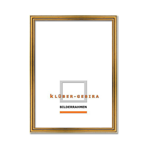 Holz Bilderrahmen Terrassa 30x40 | altgold | Kunstglas (2 mm)