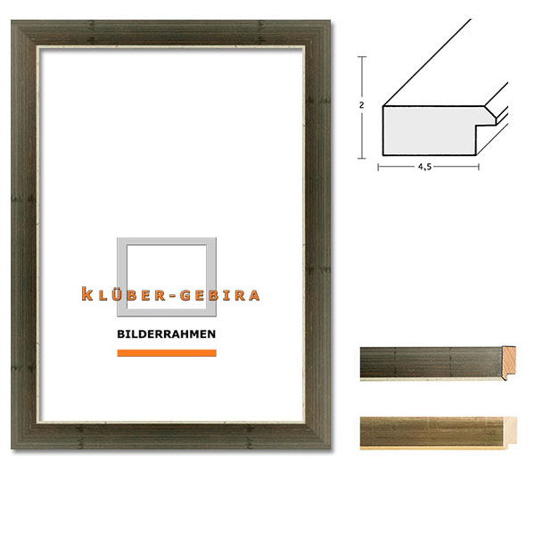 Holz Bilderrahmen Alcala 50x70 | Folie, Echtgoldimitation | Normalglas