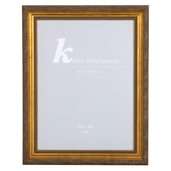 Barock Bilderrahmen Marbella 70x100 | Stilleiste gold | Kunstglas (2 mm)