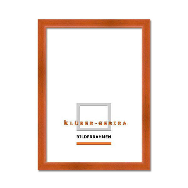 Holz Bilderrahmen Calvia nach Maß Orange | Normalglas (2 mm)