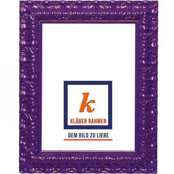 Barock Bilderrahmen Salamanca Color nach Maß dark purple | Kunstglas (2 mm)