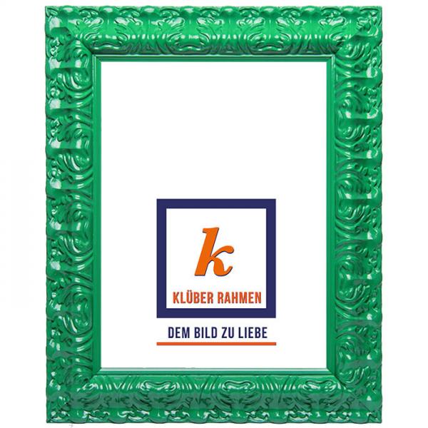 Barock Bilderrahmen Salamanca Color nach Maß emerald | Kunstglas (2 mm)