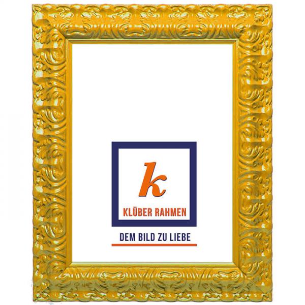 Barock Bilderrahmen Salamanca Color nach Maß light orange | Kunstglas (2 mm)