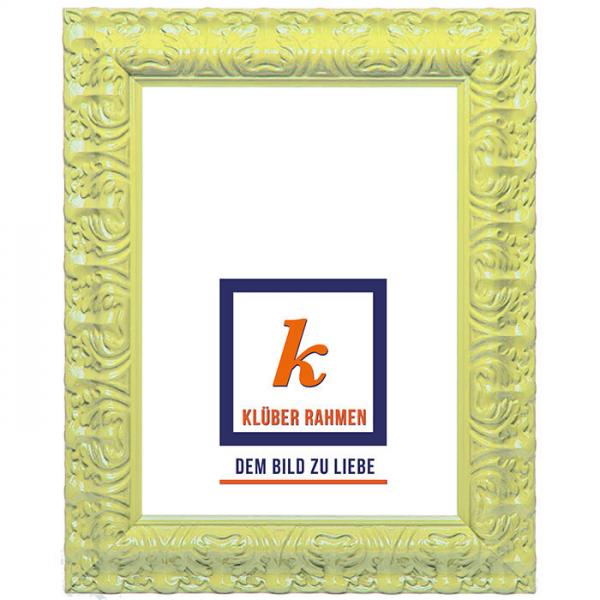 Barock Bilderrahmen Salamanca Color nach Maß light yellow | Kunstglas (2 mm)