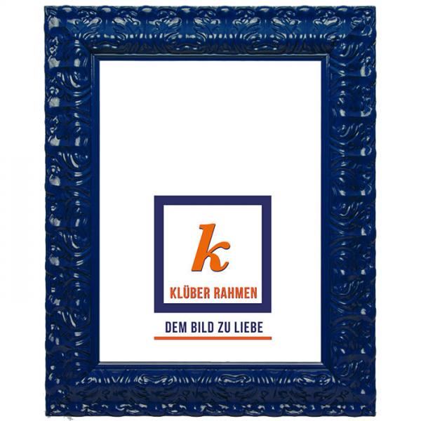 Barock Bilderrahmen Salamanca Color nach Maß navy | Kunstglas (2 mm)