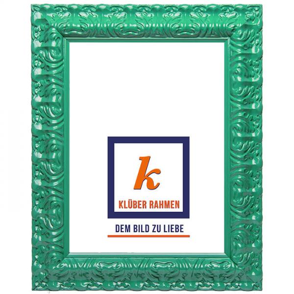 Barock Bilderrahmen Salamanca Color nach Maß sea green | Kunstglas (2 mm)