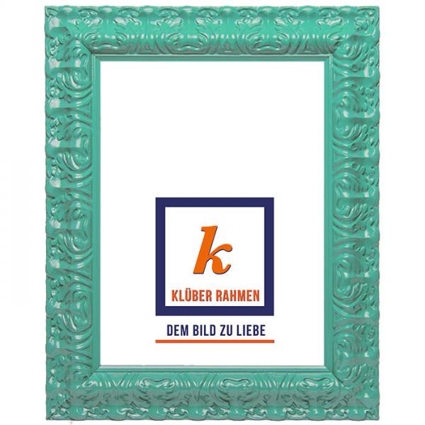 Barock Bilderrahmen Salamanca Color 59,4x84,1 (A1) | jade | Kunstglas (2 mm)