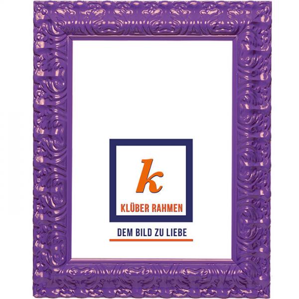 Barock Bilderrahmen Salamanca Color 84,1x118,9 (A0) | purple | Kunstglas (2 mm)