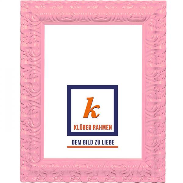 Barock Bilderrahmen Salamanca Color 59,4x84,1 (A1) | rose | Kunstglas (2 mm)
