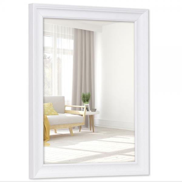 Holz Wandspiegel Merlines 10x15 cm | Weiß | Spiegel (2 mm)