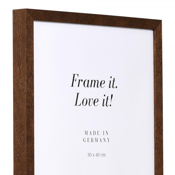 Holz Bilderrahmen Vienne 35x100 cm | Nussbaum | Normalglas