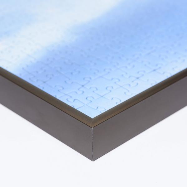 Alu Puzzlerahmen - Sonderformat bis max. 120x200 cm bronze matt | Kunstglas entspiegelt (1,5 mm)