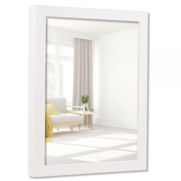 Spiegelrahmen Nouvelle 50x70 cm | weiß | Spiegel (2 mm)