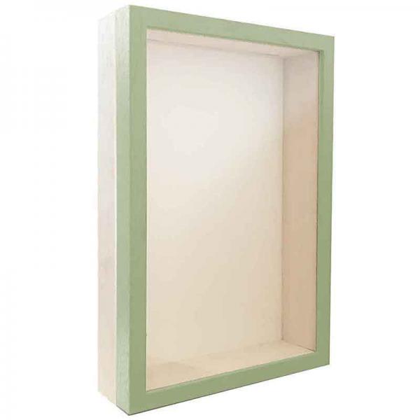 Unibox Bilderrahmen 28x35 cm | grün-weiß | Normalglas