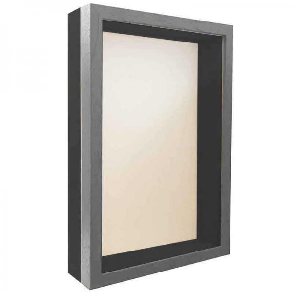 Unibox Bilderrahmen 40x60 cm | hellgrau-schwarz | Normalglas
