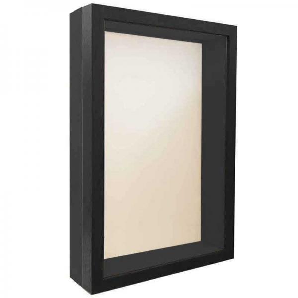 Unibox Bilderrahmen 28x35 cm | schwarz-schwarz | Normalglas