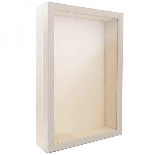 Unibox Bilderrahmen 40x60 cm | weiß-weiß | Normalglas