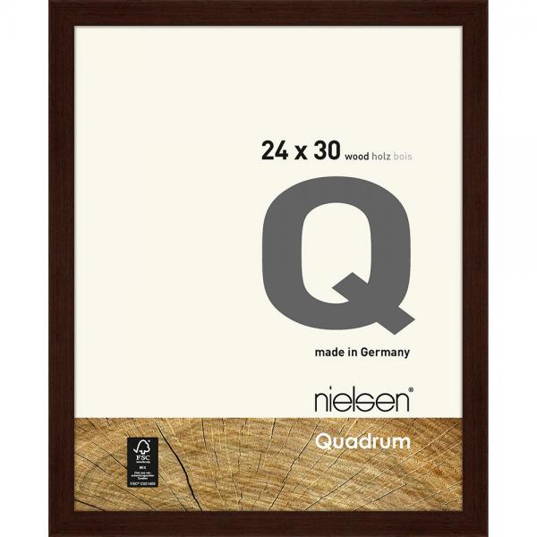 Holz Bilderrahmen Quadrum 24x30 cm | Wenge | Normalglas (2 mm)