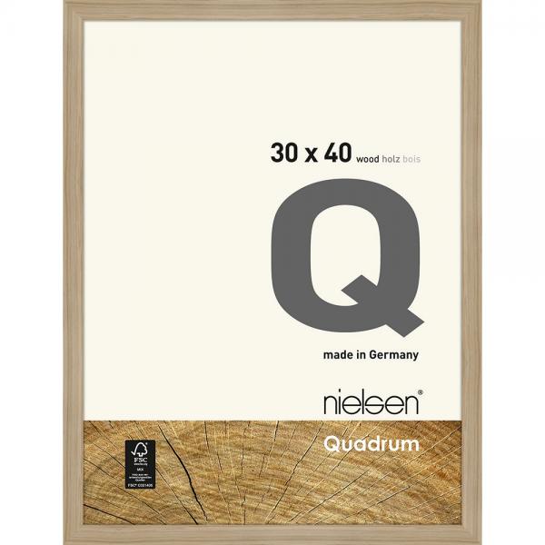 Holz Bilderrahmen Quadrum 30x40 cm | Eiche Natur | Normalglas