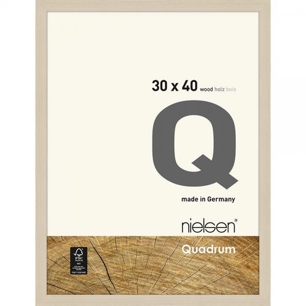 Holz Bilderrahmen Quadrum 30x40 cm | Ahorn | Normalglas