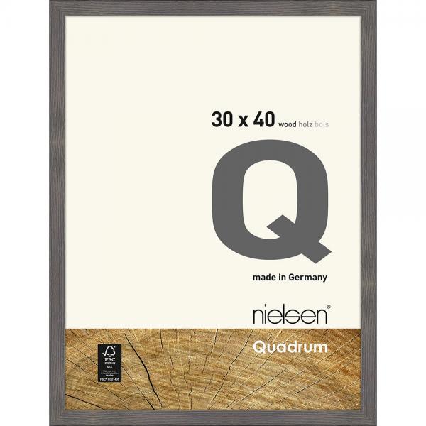 Holz Bilderrahmen Quadrum 30x40 cm | Lehmbraun | Normalglas