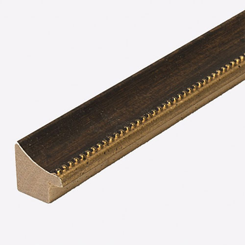 Holz Bilderrahmen Opera 25x23 nach Maß Braun-Gold | Normalglas (2 mm)