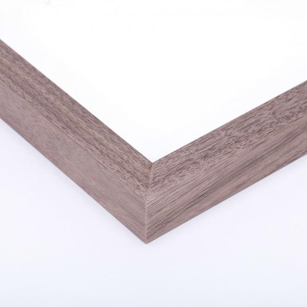 Holz Bilderrahmen aus Buche, Ahorn, Eiche & Walnuss 50x65 cm | Walnuss natur | Normalglas