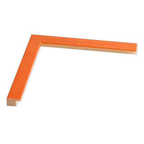 Holz Bilderrahmen Cedrella 28x35 | orange gebeizt | Normalglas