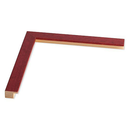 Holz Bilderrahmen Cedrella 28x35 | rot gebeizt | Normalglas