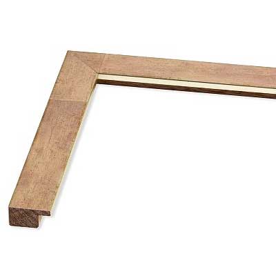 Holz Bilderrahmen Auriga 50x70 | elfenbein meliert, Kamte platin | Normalglas