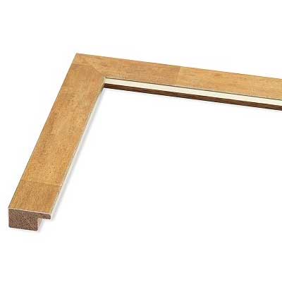 Holz Bilderrahmen Auriga 50x70 | sand meliert, Kante platin | Normalglas