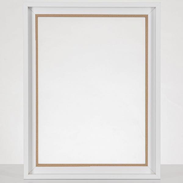 Schattenfugenrahmen Basic (MDF) 20x25 | Weiß | Leerrahmen (ohne Glas und Rückwand)