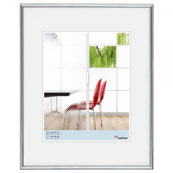 Kunststoff Bilderrahmen Galeria 60x90 cm | silber | Normalglas