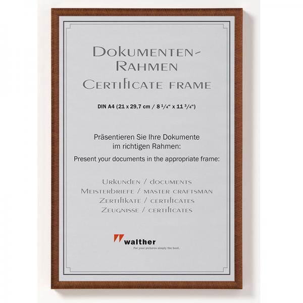 New Lifestyle Kunststoff Bilderrahmen 21x29,7 cm (A4) | Bronze | Normalglas (2 mm)