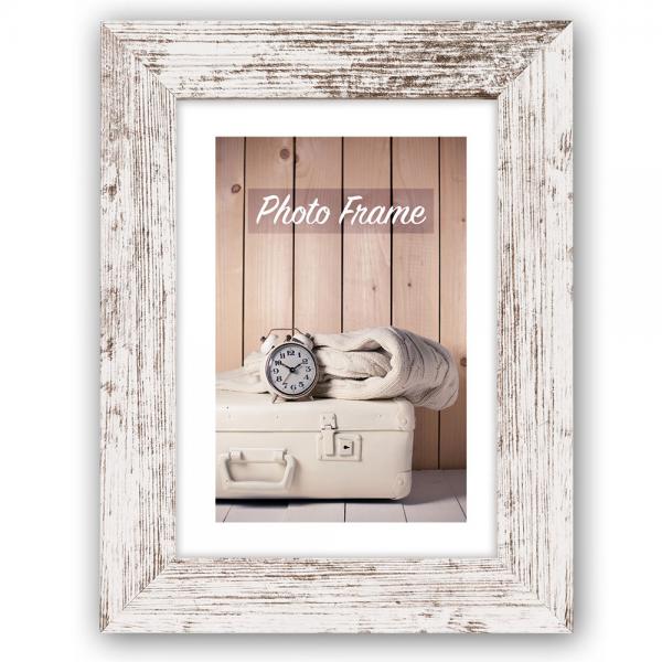 Holz Bilderrahmen Nelson 30x30 cm | Shabby | Kunstglas (2 mm)